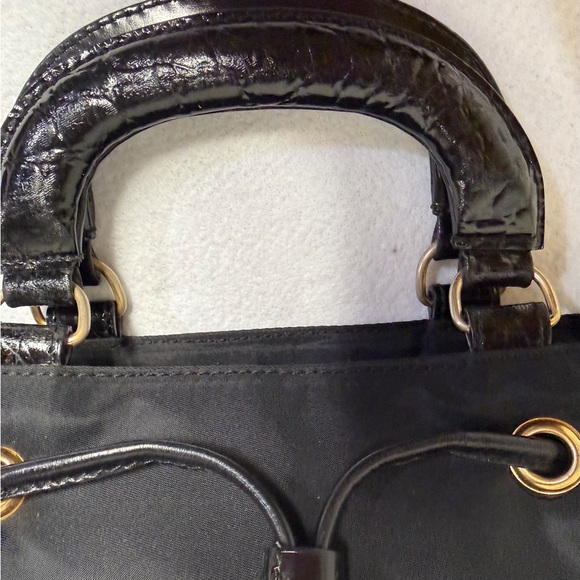 Authentic Prada Black Nylon Drawstring Bucket Hand bag Leather base - Picture 8 of 16